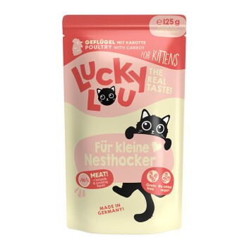 Lucky Lou karma mokra dla kota kitten Drób 32x125 g