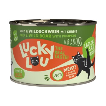 Lucky Lou mokra karma dla kota Adult Wołowina i dziczyzna 24x200 g