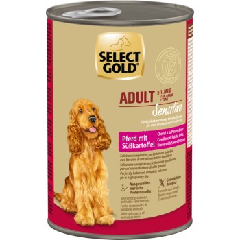 SELECT GOLD mokra karma dla psa Sensitive Adult Konina z batatami 6x400 g