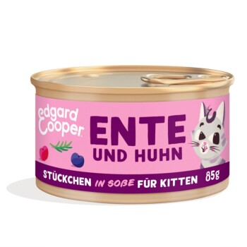 Edgard & Cooper karma mokra dla kota kawałki w sosie Kaczka i kurczak 36x85 g
