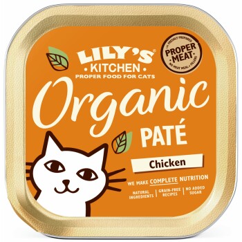 LILY'S KITCHEN mokra karma dla kota Adult Organic Patè Kurczak 38x85 g