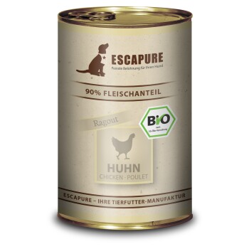 ESCAPURE Karma mokra dla psów Bio Adult Kurczak 6x400 g