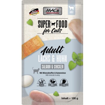MAC's mokra karma dla kota Adult Łosoś i drób 48x100 g