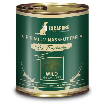 ESCAPURE Karma mokra dla psów Adult Dziczyzna 6x800 g
