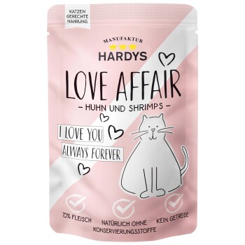 HARDYS Love Affair Karma mokra dla kotów Kurczak i krewetki 12x100 g