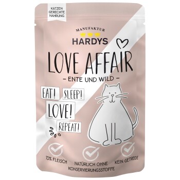 HARDYS Love Affair Karma mokra dla kotów Dziczyzna i kaczka 12x100 g