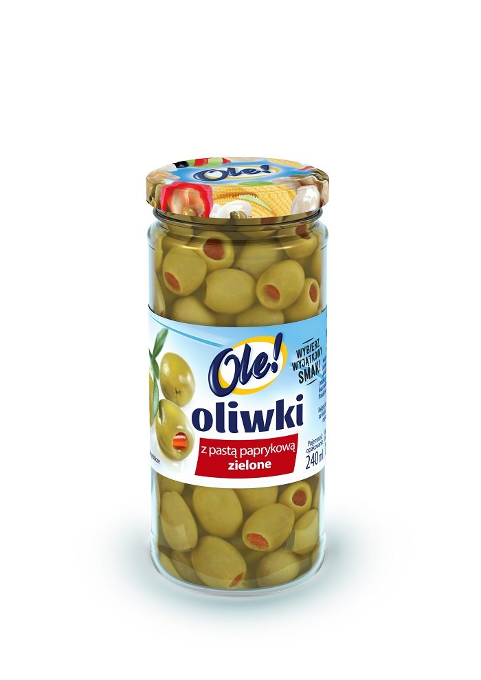 Ole! Oliwki z pastą paprykową zielone 240 ml