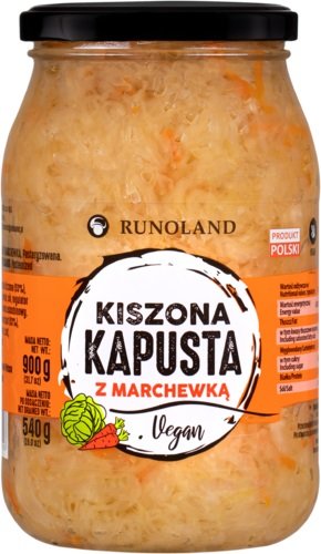 Runoland Kapusta kiszona z marchewką 900 g