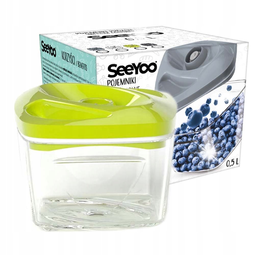 Pojemnik próżniowy żywność SeeYoo 0,5l Limonkowy