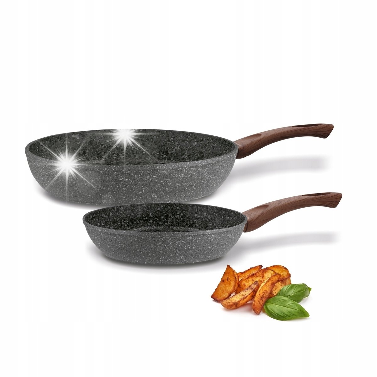 Komplet patelni 2x GRANITOWA PATELNIA INDUKCJA GAZ non stick 20/28cm Venga