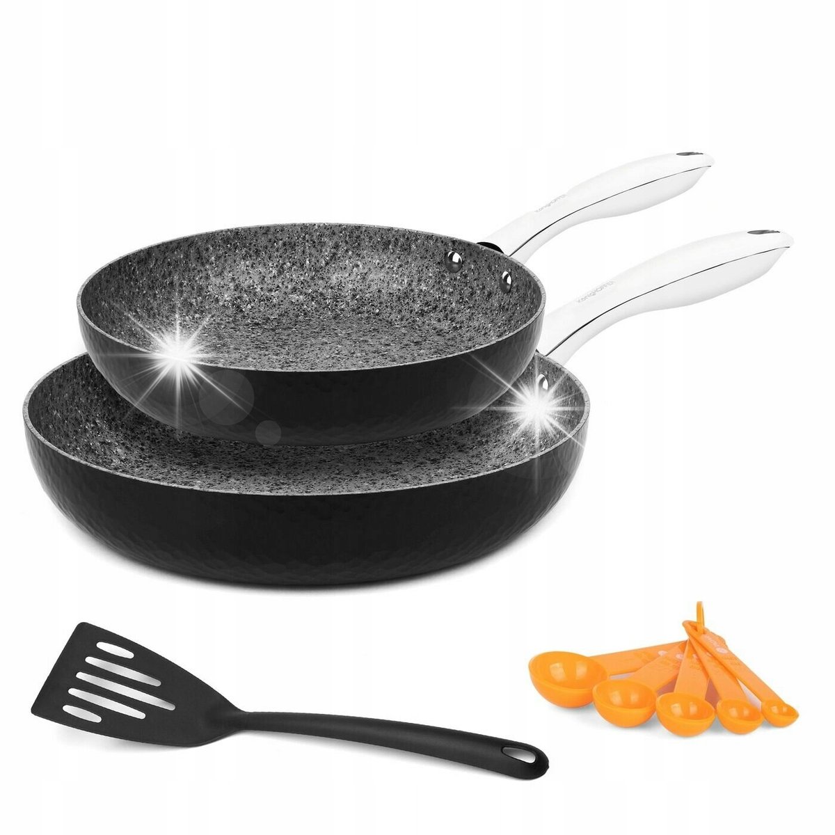 Zestaw PATELNIA INDUKCJA Granitowa AKCESORIA Konighoffer Harrison 24/28cm