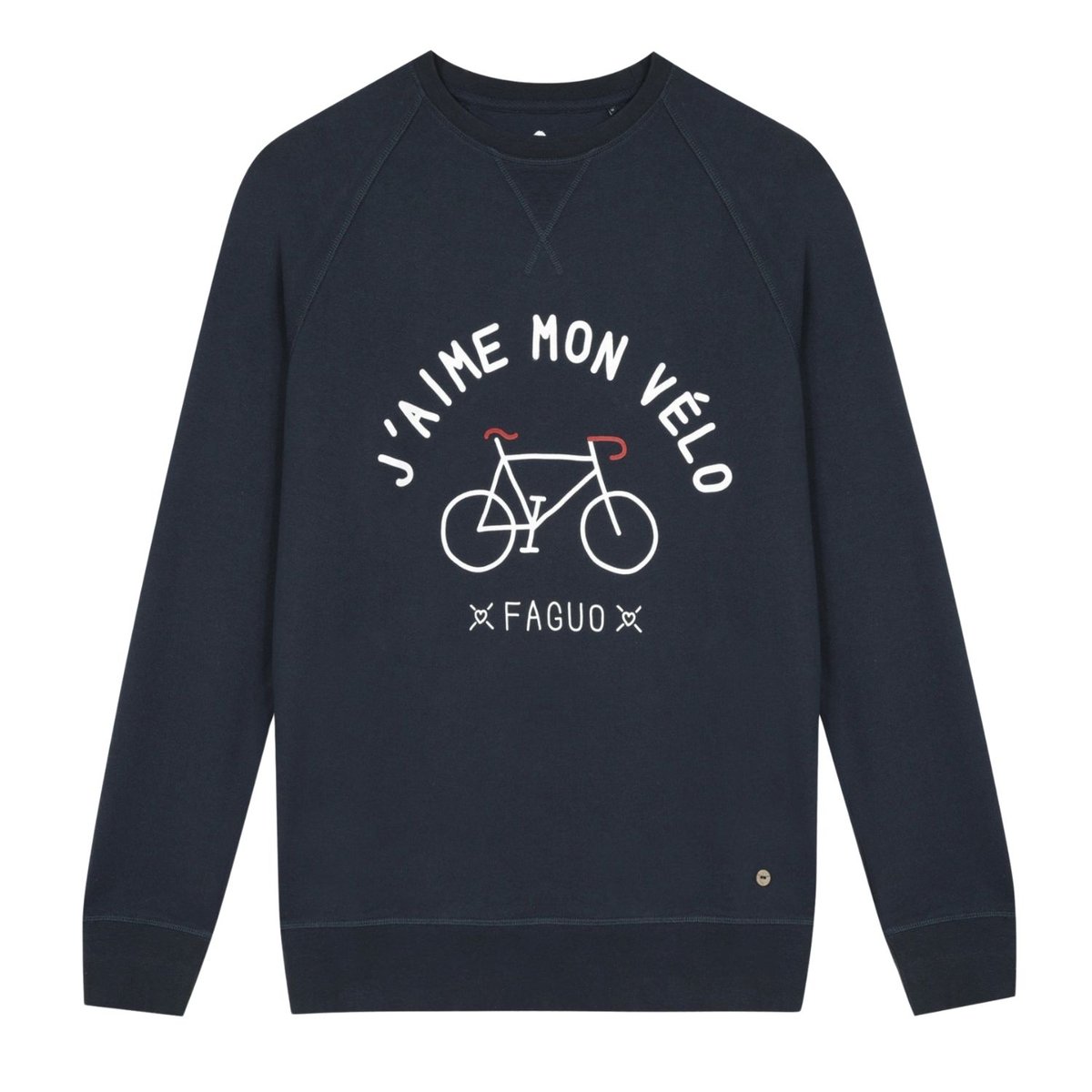Bluza unisex Faguo Cotton dresowa klasyczna granatowa-XS