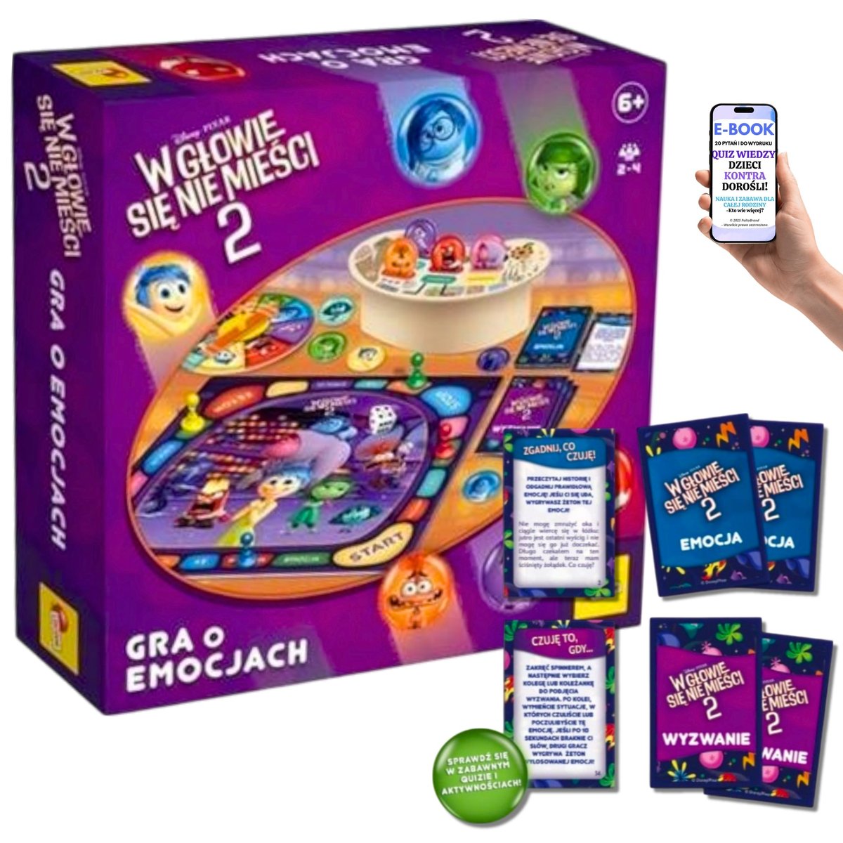 GRA EDUKACYJNA W GŁOWIE SIĘ NIE MIEŚCI 2 POZNAJ EMOCJE Z INSIDE OUT 2 ZAGADKI + WYZWANIA + KONSOLE 3D NA ŚWIĘTA DLA DZIECI + EBOOK-2