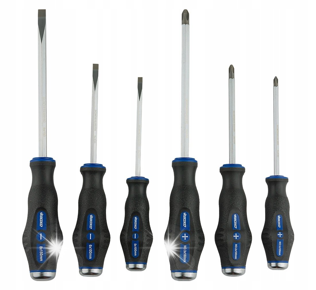 Zestaw Wkrętaków Śrubokrętów Wkrętaki do Pobijania 6 elementów BOXO