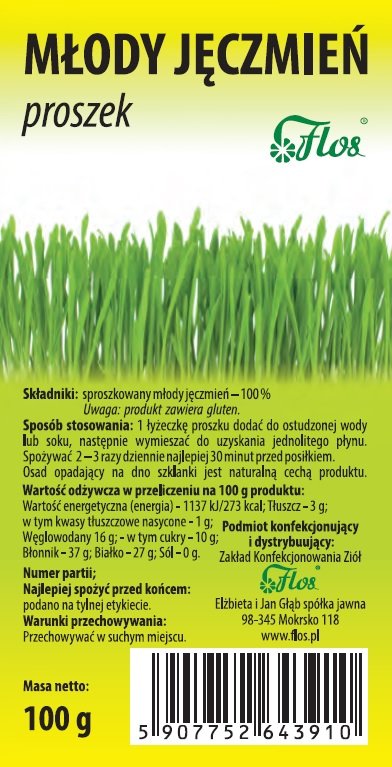 Flos Młody jęczmień 100 g