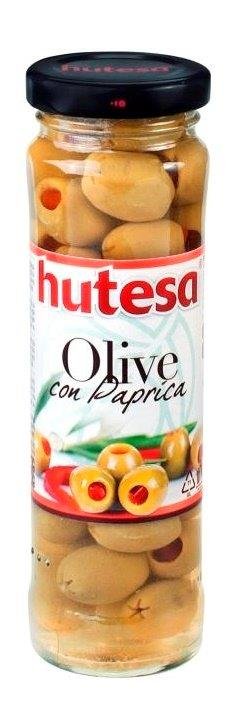 MK Hutesa Oliwki zielone nadziewane pastą paprykową 140 g