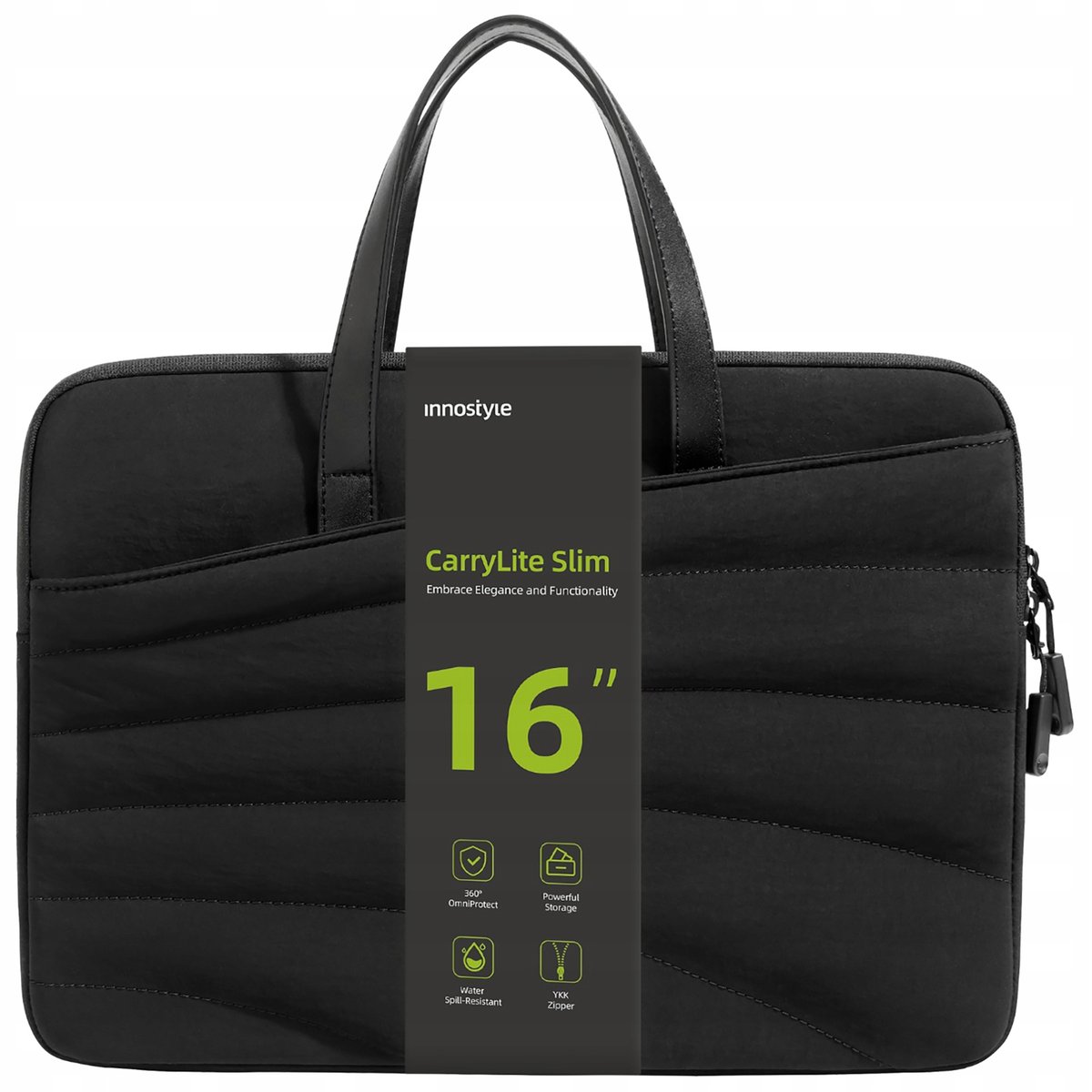 INNOSTYLE DAMSKA TORBA NA LAPTOPA 15 6 16 WODOODPORNA CARRYLITE SLIM CZARNA