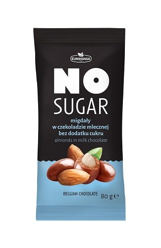 Eurohansa Migdały w czekoladzie mlecznej No Sugar bez cukru 80 g