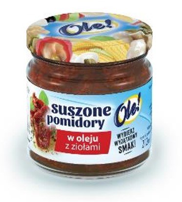Ole! Suszone pomidory w oleju z ziołami 212 ml