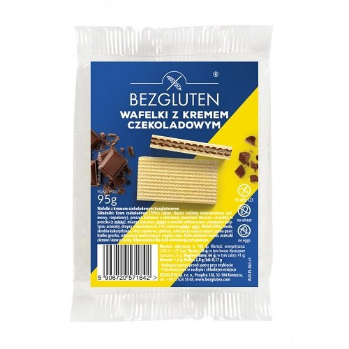 Bezgluten Wafelki czekoladowe bezglutenowe 95 g