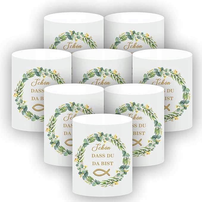 Zestaw 8 świeczników na podgrzewacze, lekkie składane