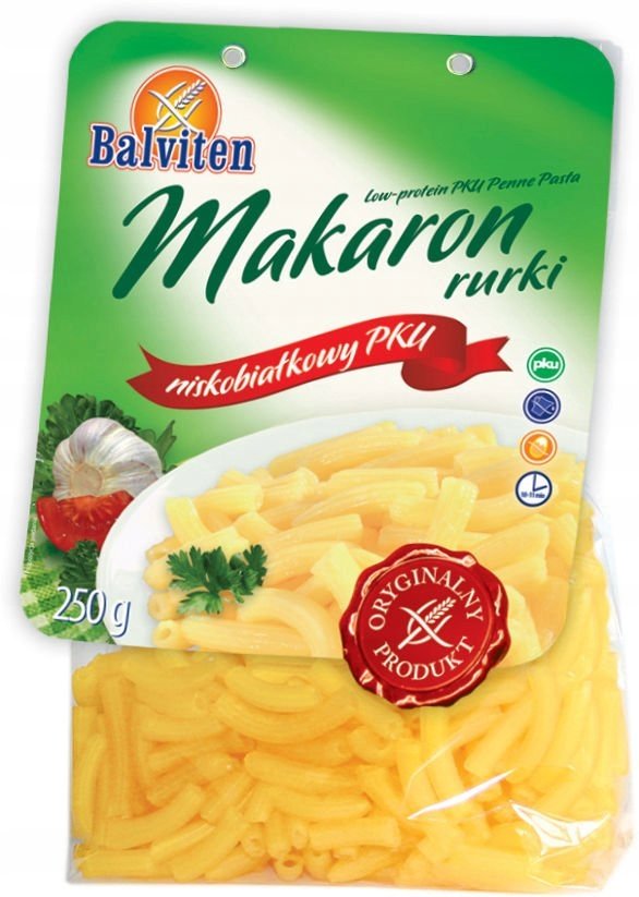 Balviten Makaron rurki niskobiałkowy PKU 250g