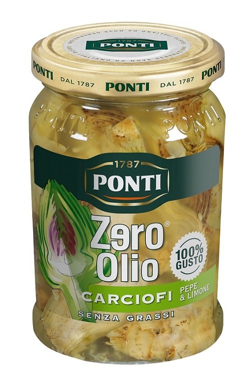 Ponti Karczochy z pieprzem i cytryną w zalewie Zero Olio 300 g