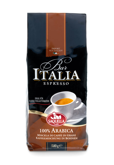 Bar Italia Espresso Kawa 100% Arabica Mieszanka naturalnej kawy ziarnistej 500 g