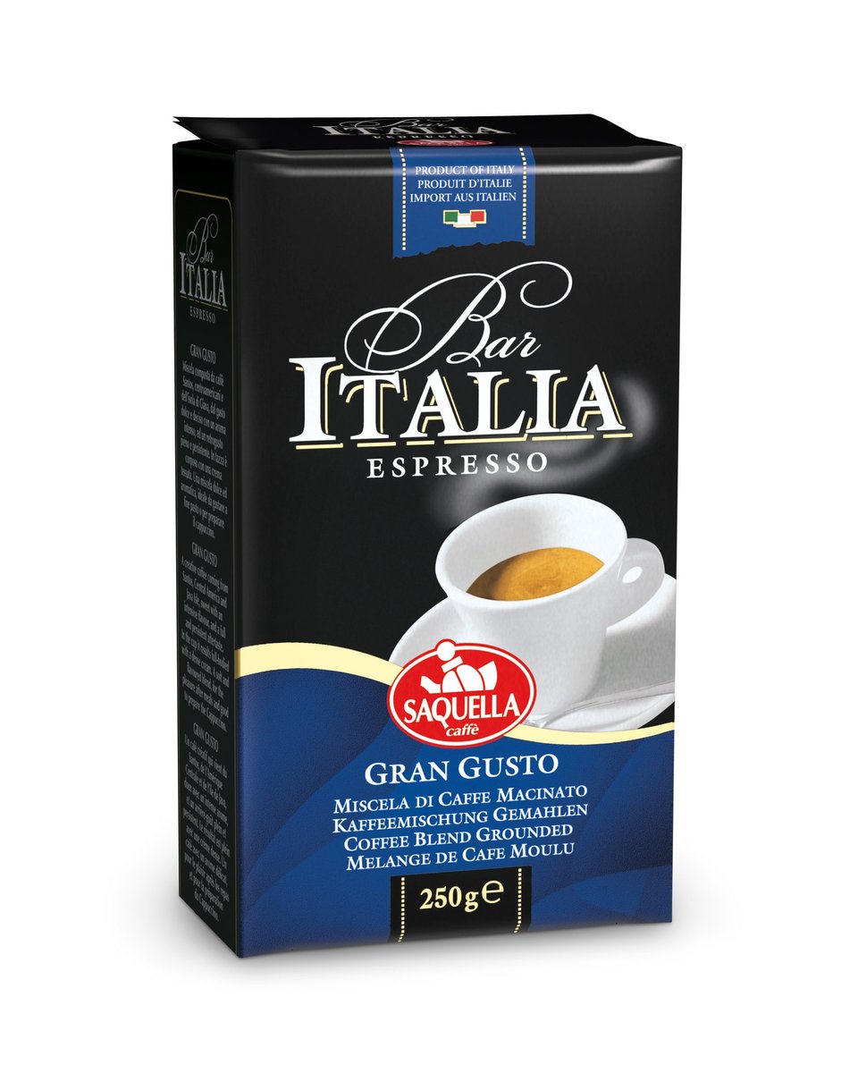 Bar Italia Espresso Kawa Gran Gusto Mieszanka naturalnej kawy mielonej 250 g