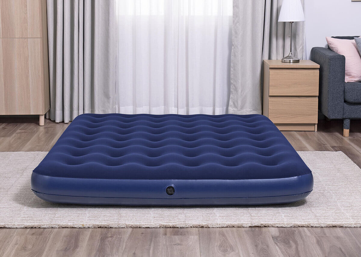 Bestway Materac welurowy Queen 203x152x22cm granatowy (67003-6232)