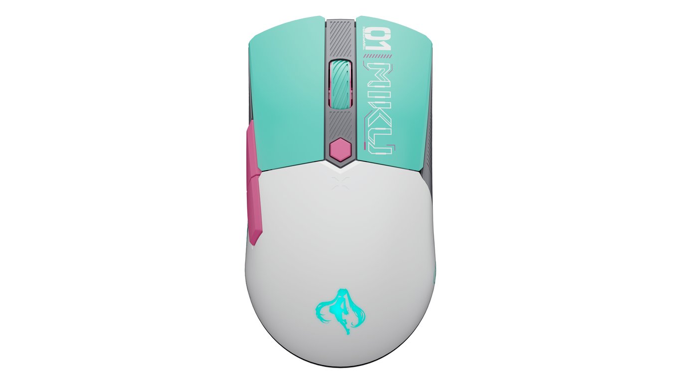 ASUS TUF Gaming Mini Wireless Mouse Hatsune Miku Edition RF Wireless + Bluetooth + USB Type-A Optyczny 1200 DPI