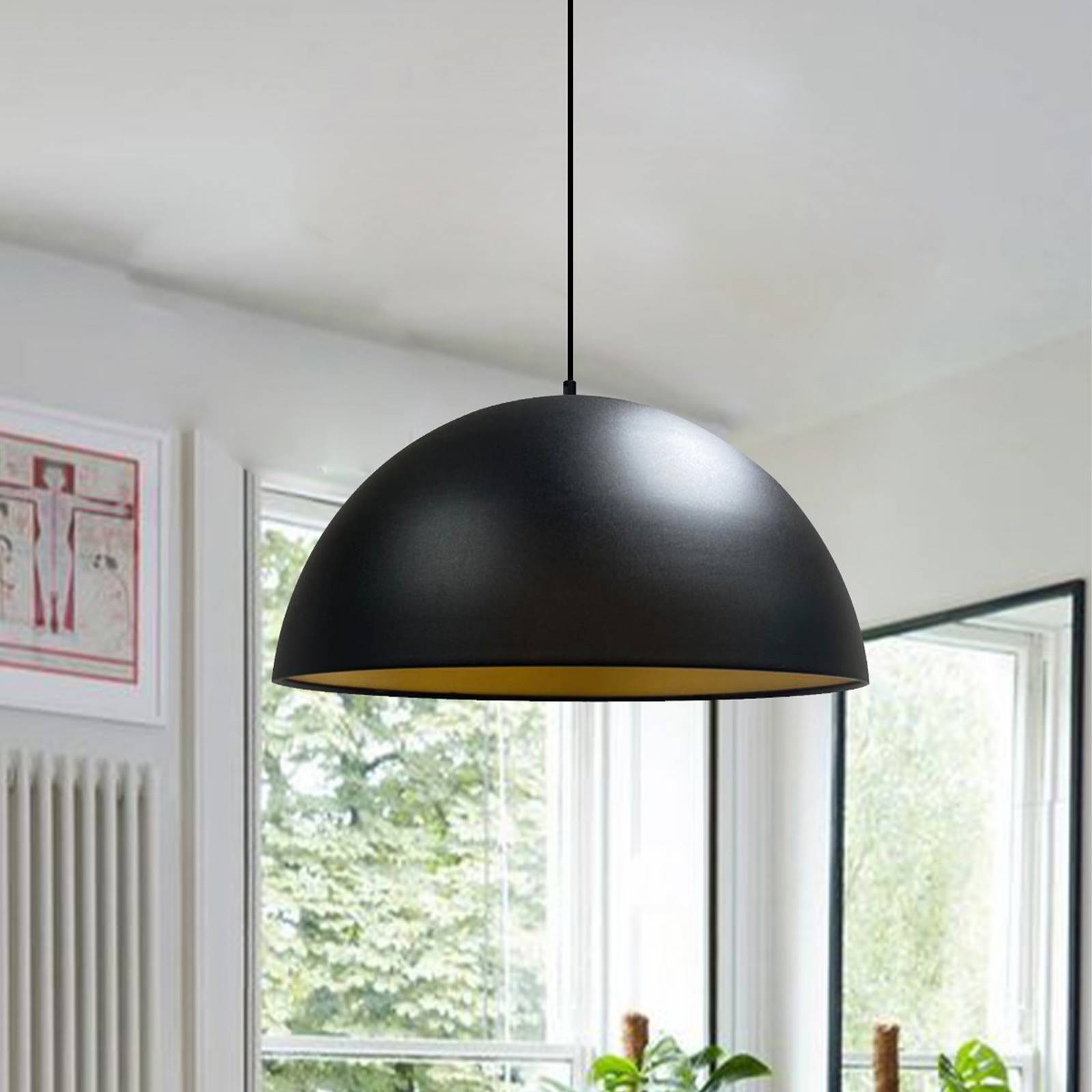 ROYALTECH Lampa wisząca Lipeo, możliwość ściemniania, salon / jadalnia, metal