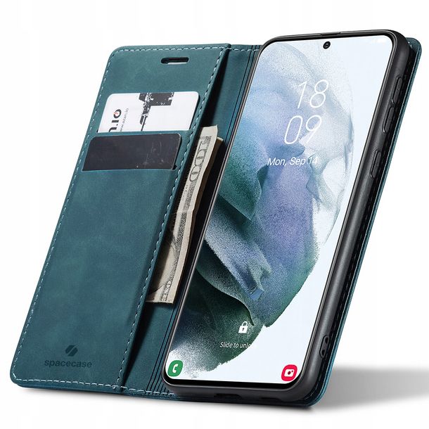 Eleganckie etui z klapką portfel kieszonka pokrowiec case do Galaxy S21+