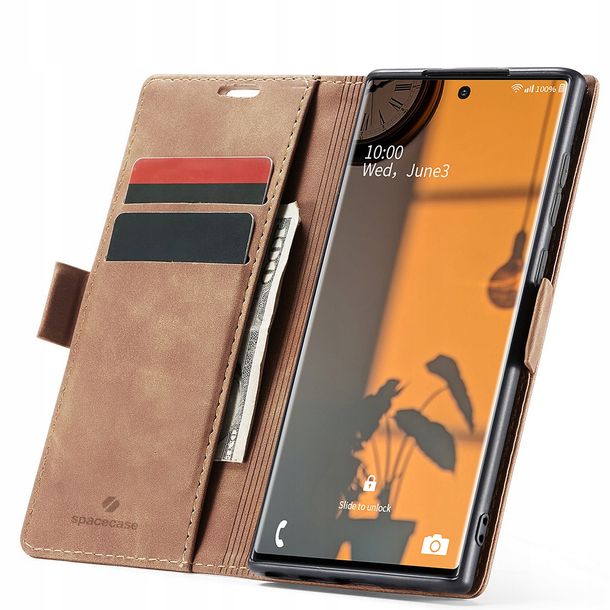 Eleganckie etui z klapką portfel kieszonka case do Galaxy Note 20 Ultra