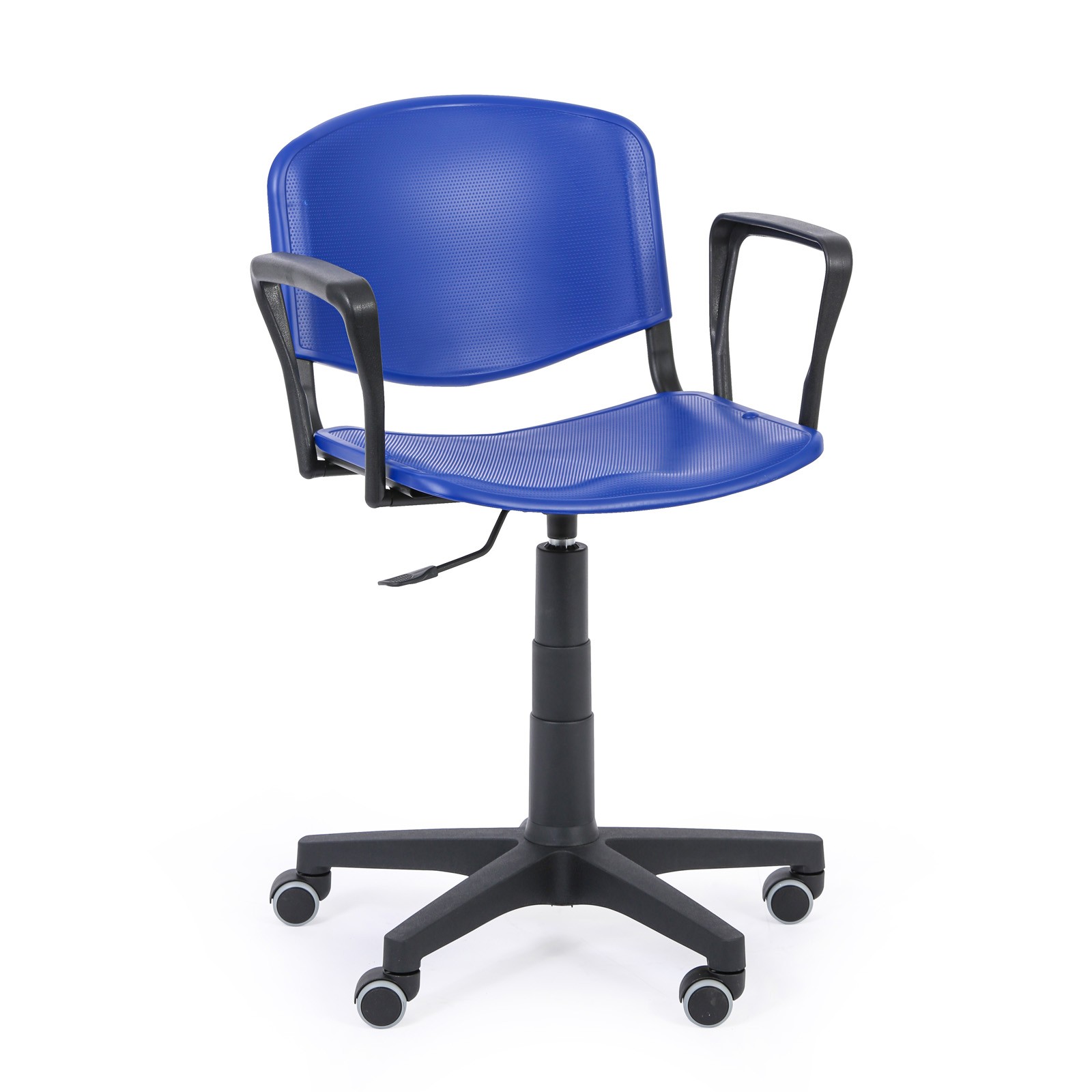 B2B Partner Krzesło ISO z podłokietnikami, obrotowa, niebieski