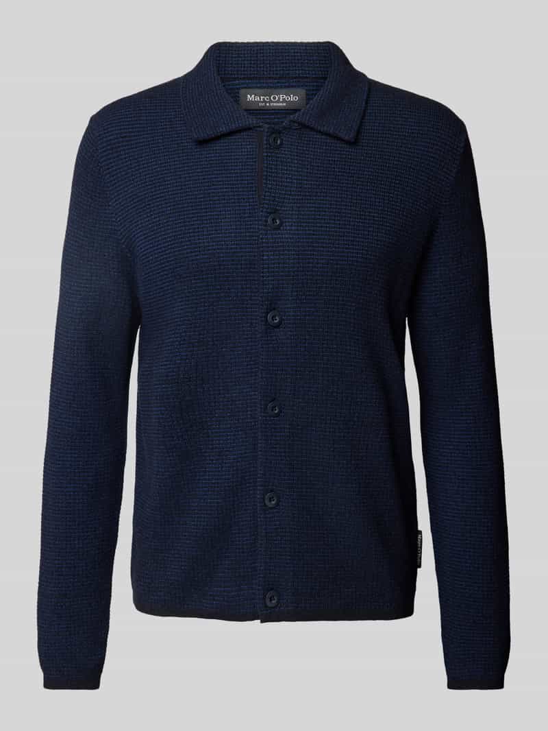 Kurtka z dzianiny o kroju regular fit z fakturowaną mieszanką bawełny