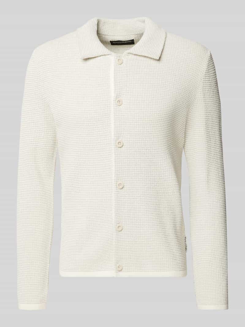 Kurtka z dzianiny o kroju regular fit z fakturowaną mieszanką bawełny