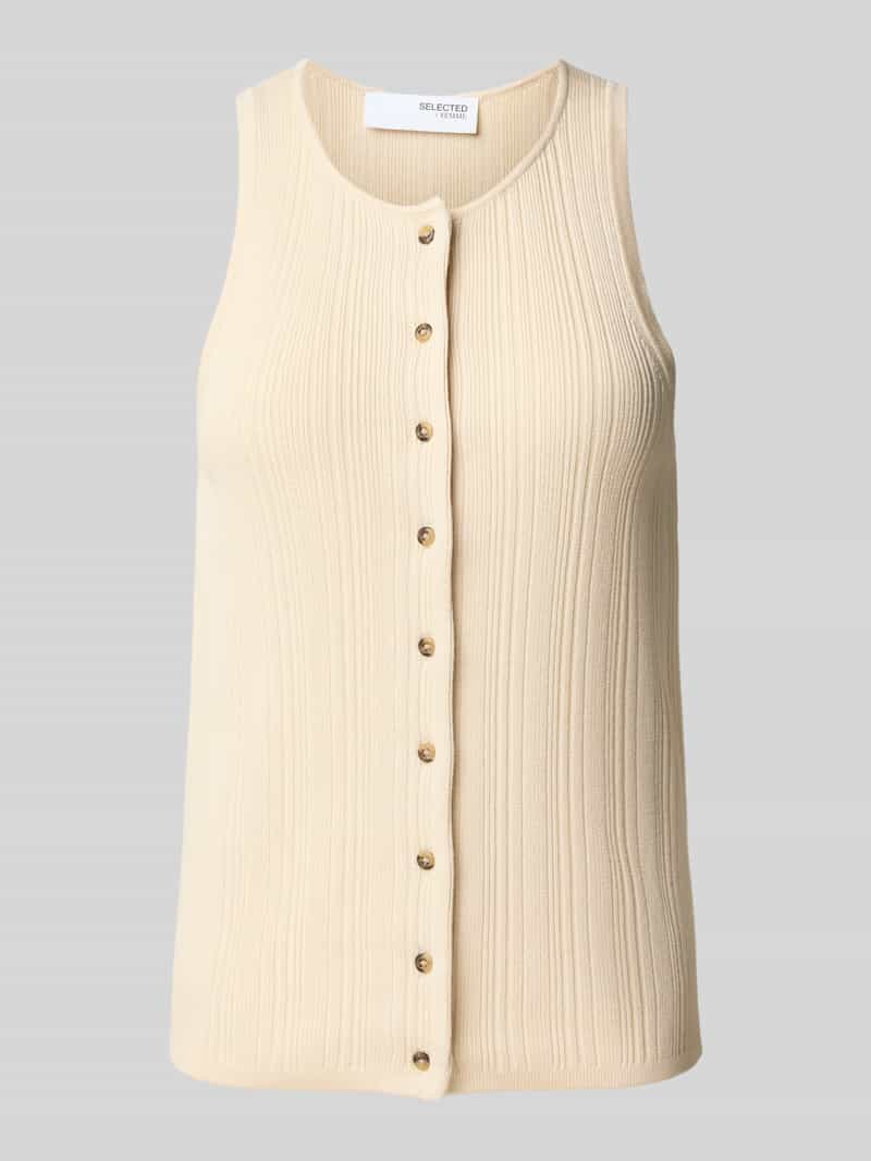 Top z dzianiny o kroju regular fit z mieszanki wiskozy model ‘TRIXIE’