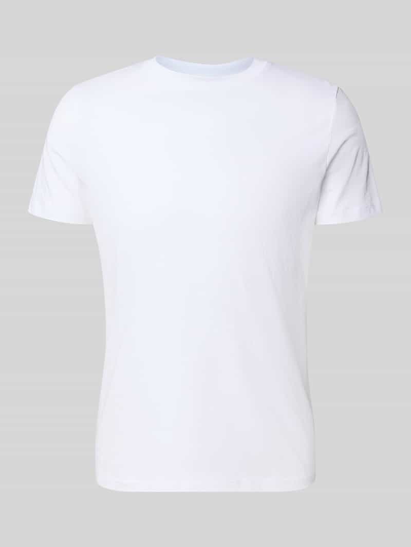 T-shirt o kroju regular fit z czystej bawełny model ‘MYESSENTIAL’