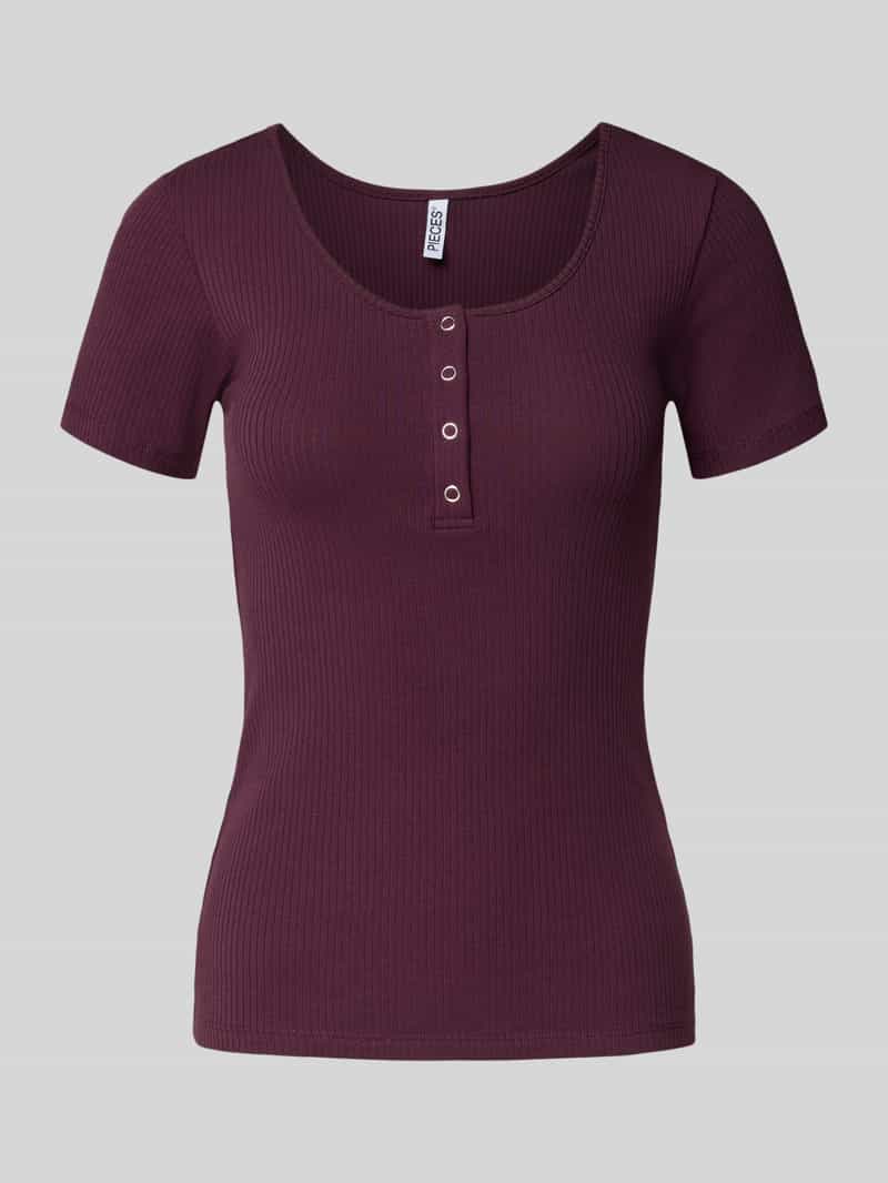 T-shirt o kroju slim fit z mieszanki bawełny model ‘KITTE’