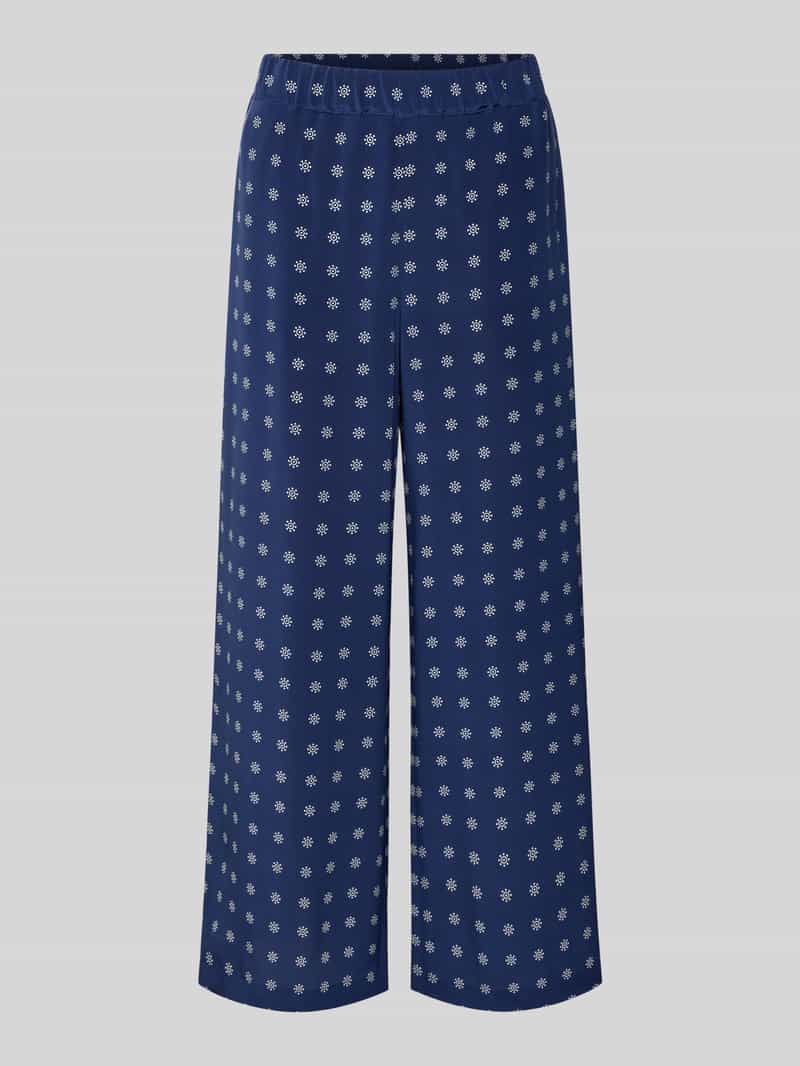 Szerokie spodnie o kroju relaxed fit z czystego jedwabiu model ‘EUSEBIO’