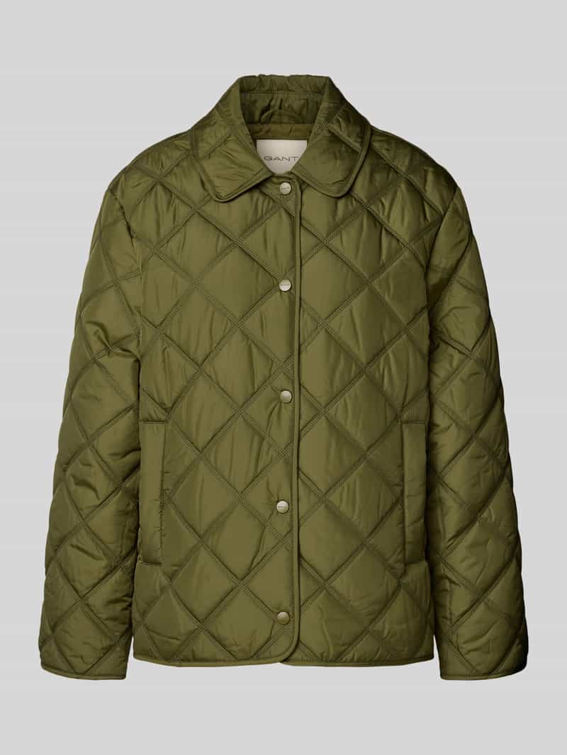 Kurtka pikowana o kroju regular fit z wykładanym kołnierzem model ‘Quilted’