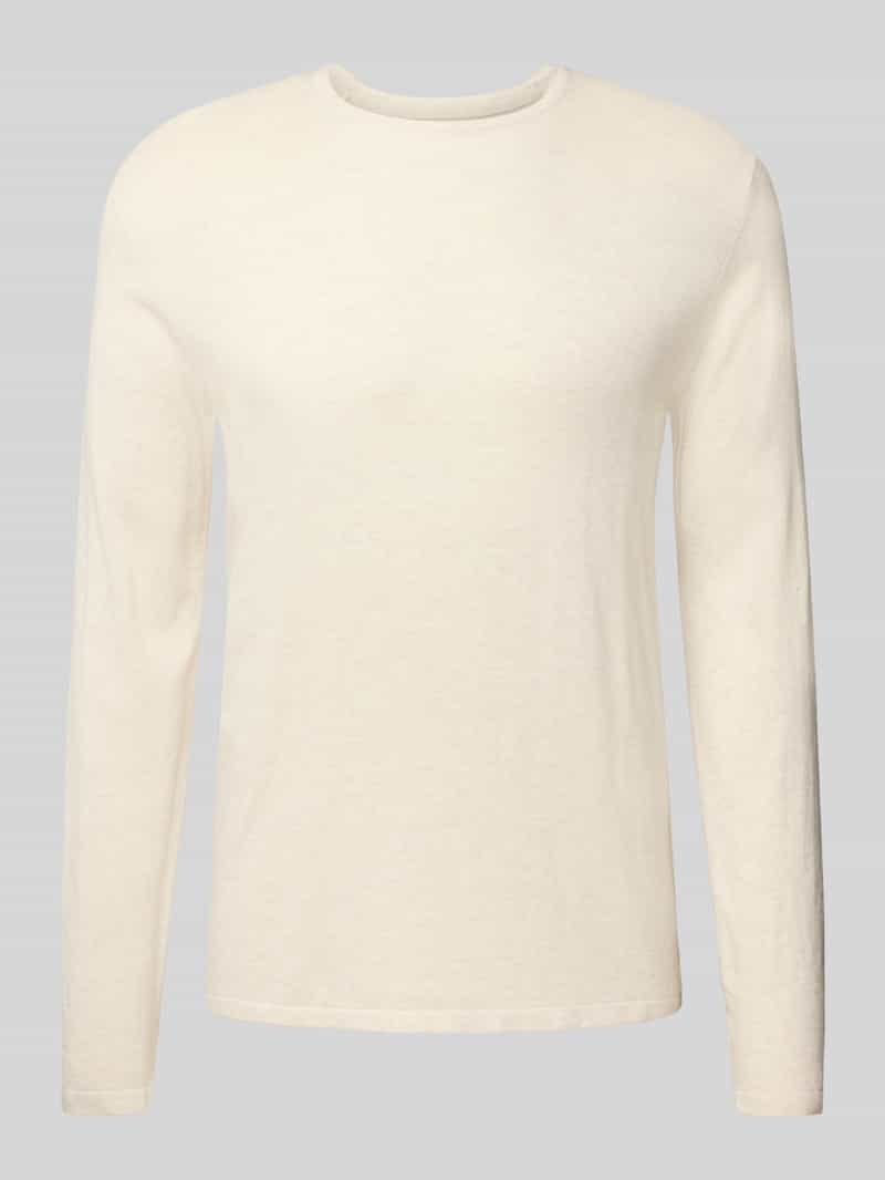 Sweter o kroju regular fit z imitacji dzianiny z czystej bawełny