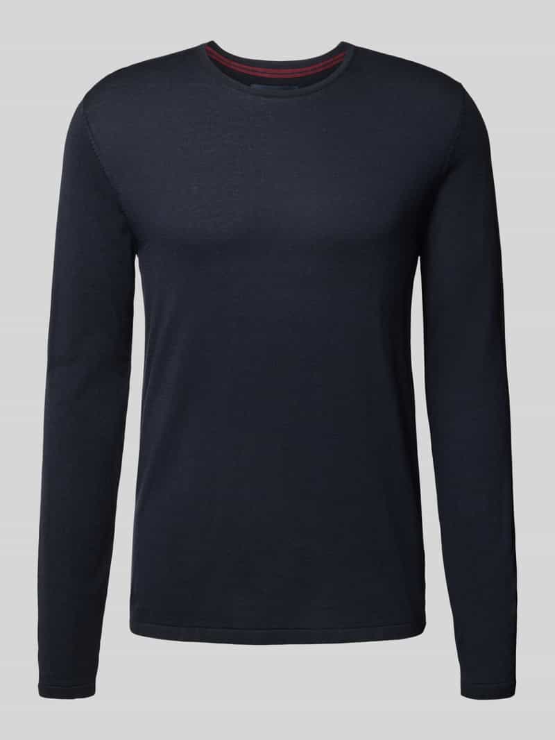Sweter o kroju regular fit z imitacji dzianiny z czystej bawełny
