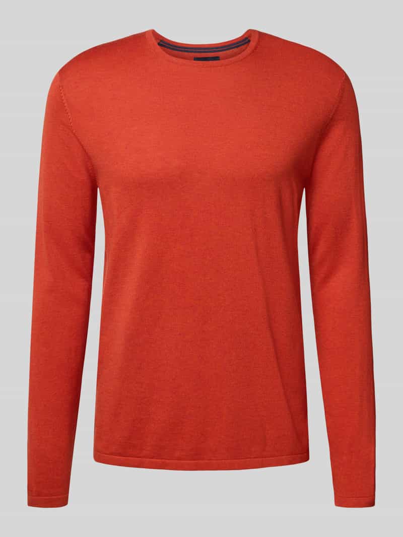 Sweter o kroju regular fit z imitacji dzianiny z czystej bawełny