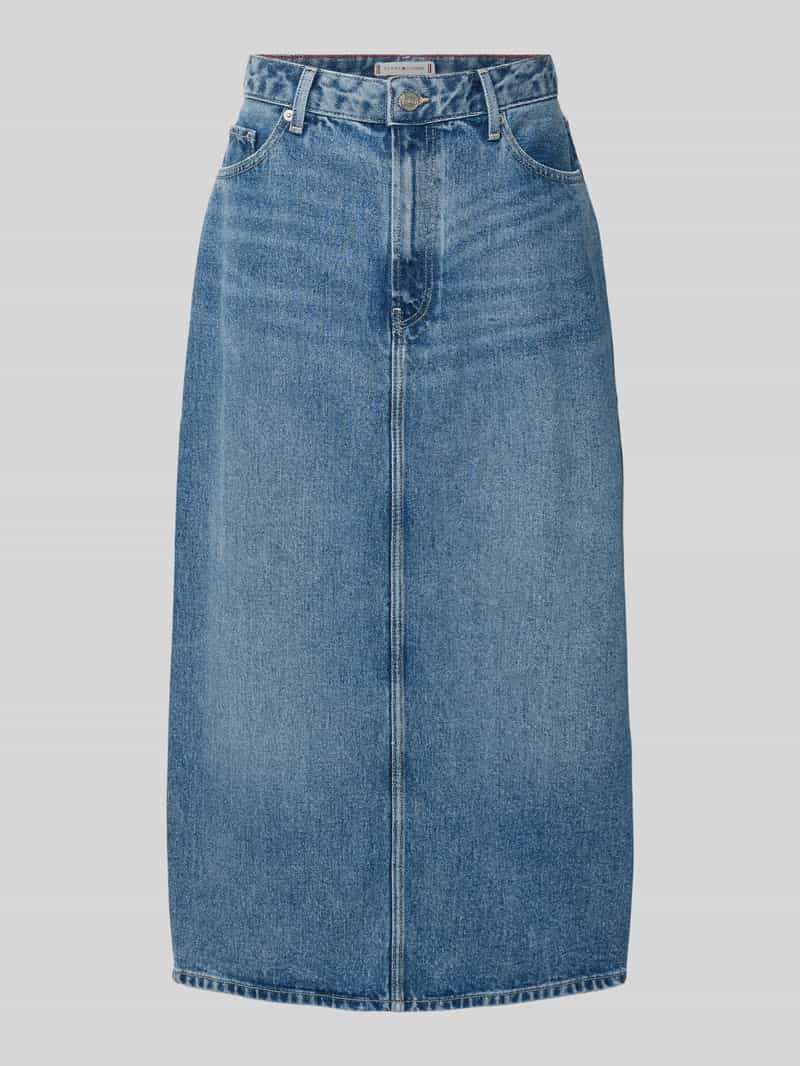 Spódnica jeansowa o kroju straight fit z lyocellu model ‘LANA’
