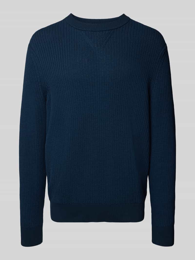 Sweter z dzianiny o kroju regular fit z mieszanki bawełny model ‘APOKKO’