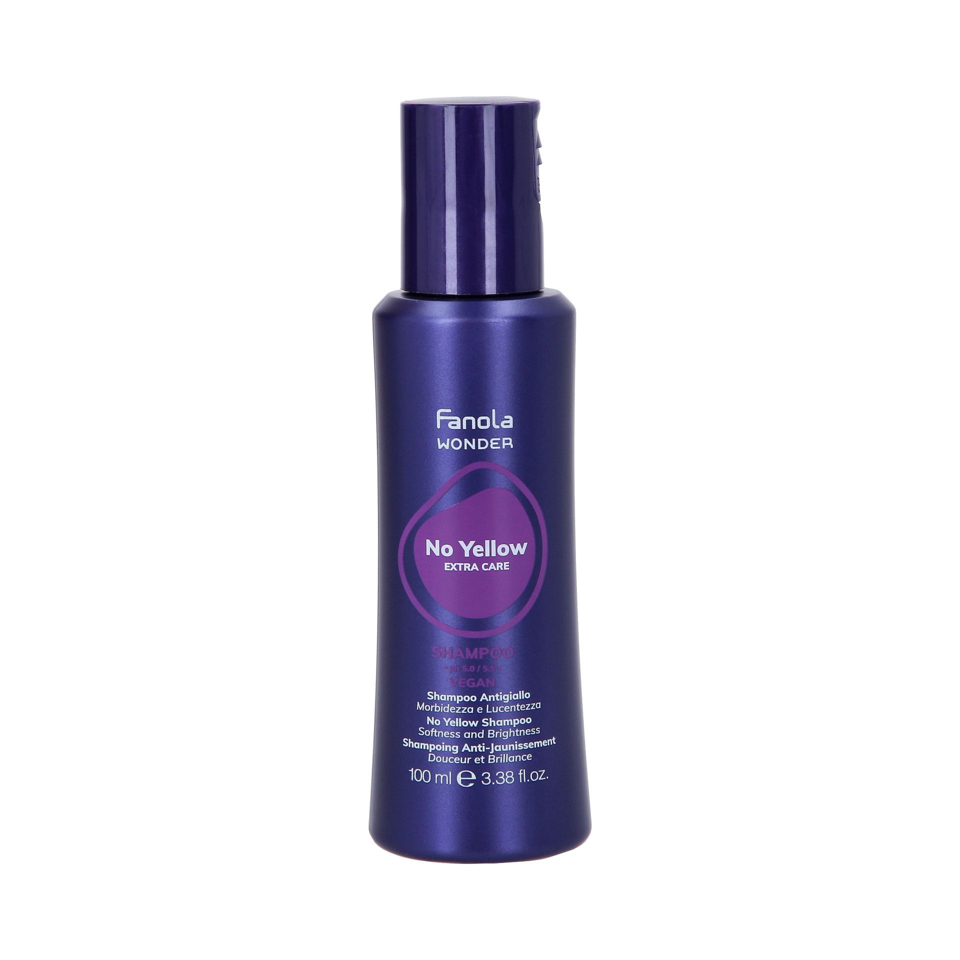 FANOLA WONDER NO YELLOW EXTRA CARE Wegański szampon neutralizujący do włosów blond 100ml