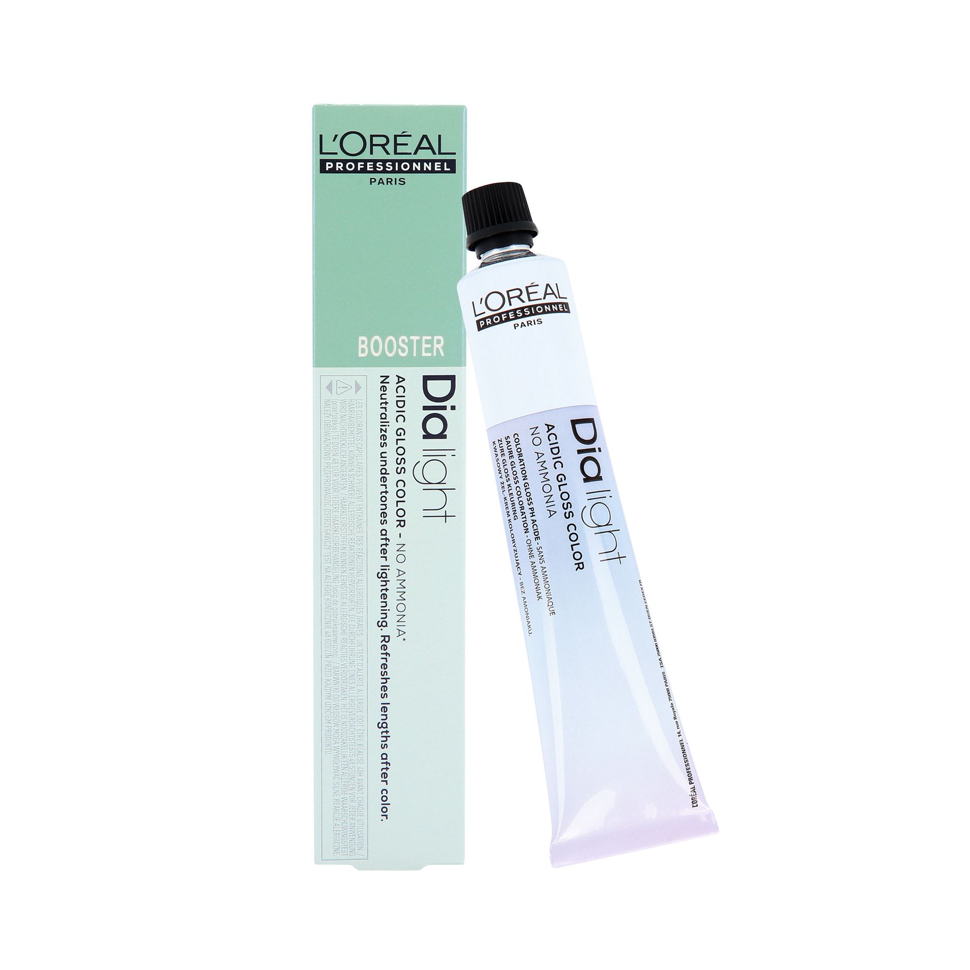 LOREAL PROFESSIONNEL DIA LIGHT ACIDIC GLOSS COLOR BOOSTER Kwasowy pigment koloryzujący 50ml : L'OREAL PROFESSIONNEL DIA LIGHT BOOSTER 50ml - Matte Green