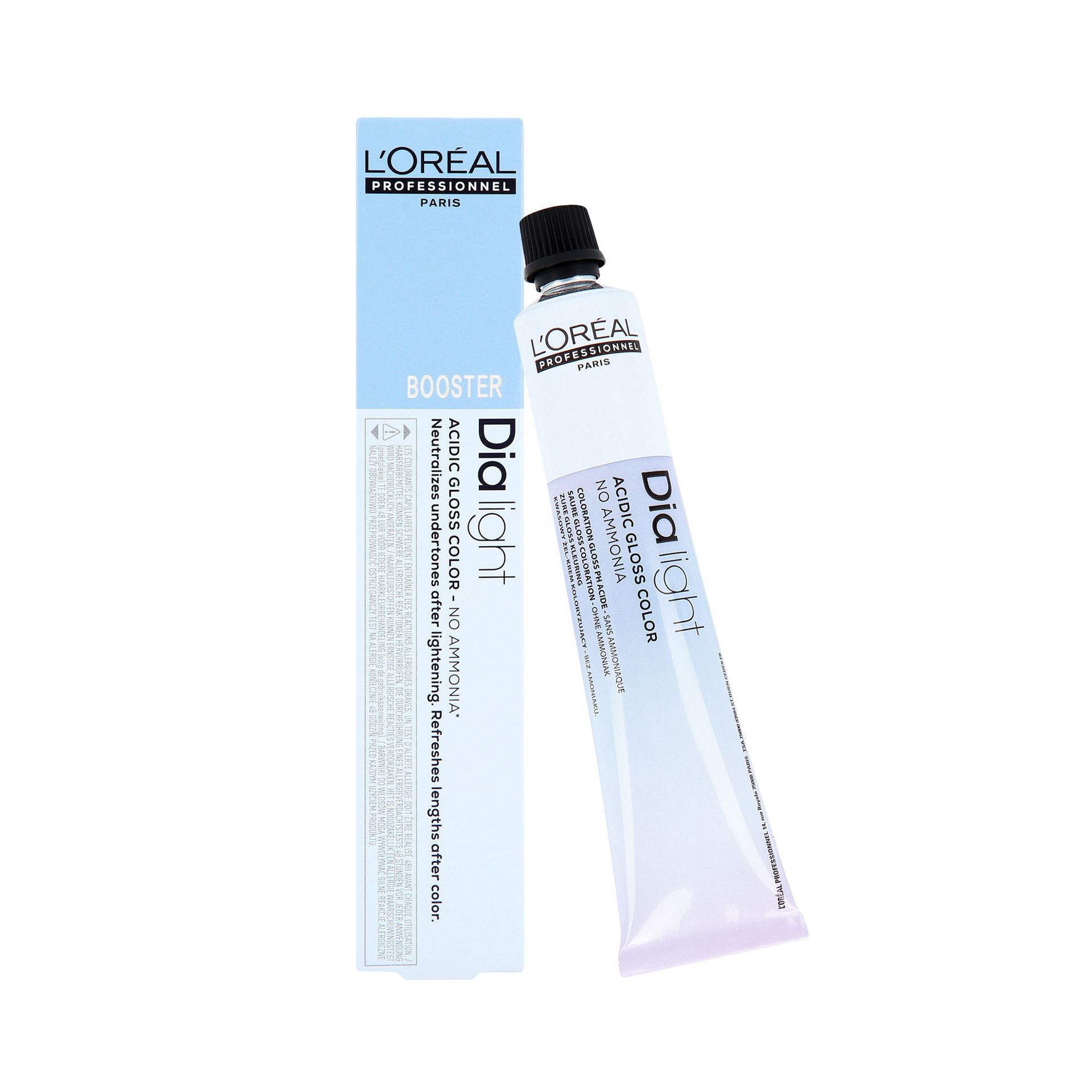 LOREAL PROFESSIONNEL DIA LIGHT ACIDIC GLOSS COLOR BOOSTER Kwasowy pigment koloryzujący 50ml : L'OREAL PROFESSIONNEL DIA LIGHT BOOSTER 50ml - Blue